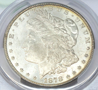 1878 7/8TF Morgan Silver Dollar PCGS MS63 Weak Toning Toned Philadelphia - H383