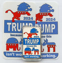 Donald Trump 2024 Election Ballot Colored 1 Oz 999 Fine Silver Art Bar - JP713