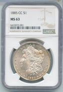 1885-CC Silver Morgan Dollar NGC MS63 Carson City Mint - SS542