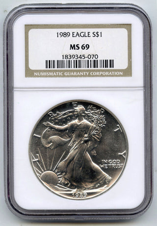 1989 American Eagle 1 oz Silver Dollar NGC MS69 Certified US Mint Bullion H627