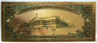 1928 $10 Certificate Novelty 24K Gold-Plated Foil Note Bill 6