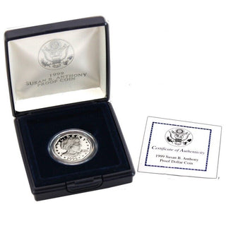 1999-P Susan B Anthony Proof Dollar Coin OGP Box & COA US Mint $1 - JP706