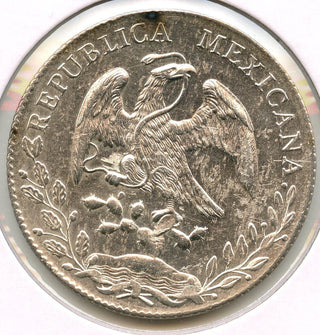 1893 CN AM Mexico Coin 8 Reales Culiacan Silver Coin- SR08