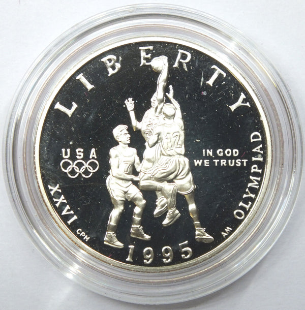 1995 Atlanta Olympic Proof Clad Half Dollar Basketball Coin US Mint - J188