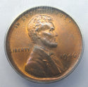 1946-S Lincoln Wheat Cent Penny ANACS MS64 RB Broadstruck - San Francisco - K09