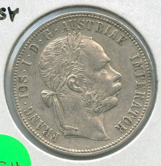 1890 Austria Silver One Florin Coin Franz Joseph I - SR843