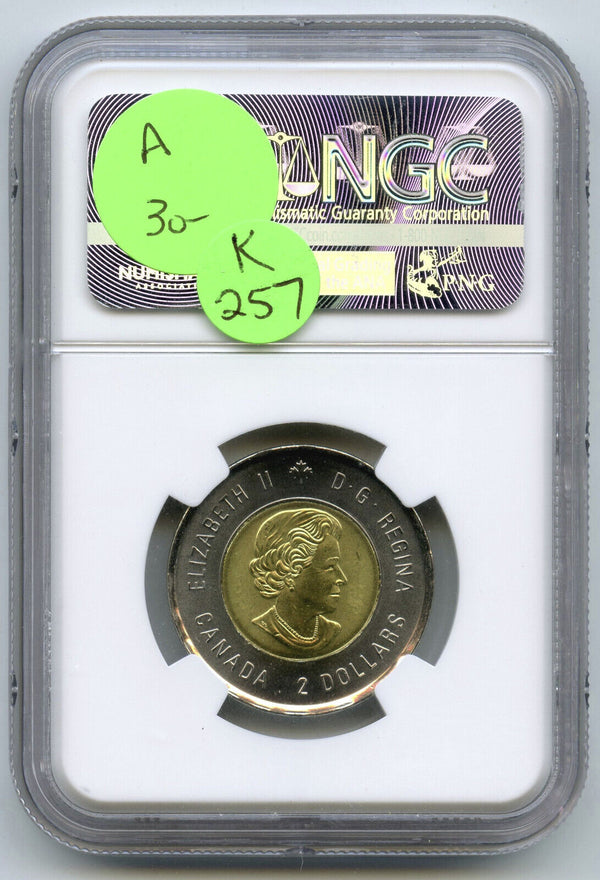 2015 Canada $2 Flanders Fields NGC MS 67 First Releases 100th Anniversary K257