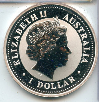 2004 Australia Year  Of The Monkey 1 Oz Silver 999 $1 Coin - SS610