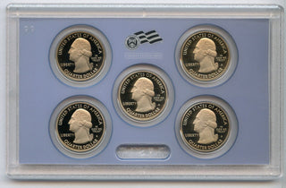 2010 United States America the Beautiful Quarters Proof Set 5 Coins U.S. Mint