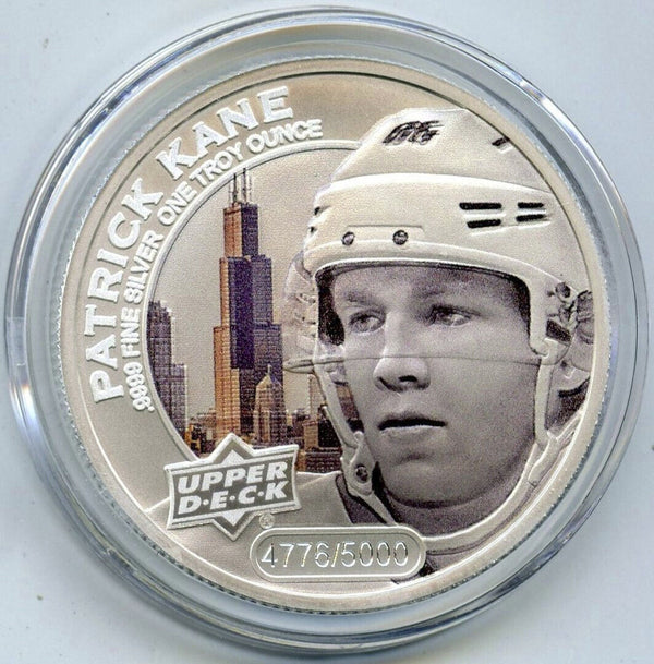 2017 Patrick Kane 999 Silver 1 oz $5 Coin Upper Deck - Cook Islands - H807