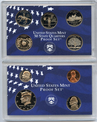 1999 United States Proof Set 9 Coins U.S. Mint San Francisco State Quarters