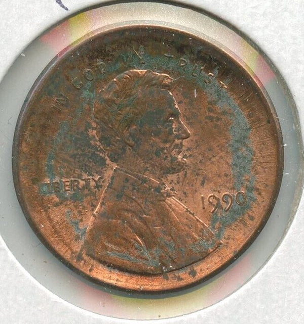 1990 Lincoln Memorial Penny 1c BroadStruck Struck Error Coin - SR732