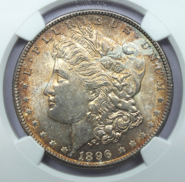 1896 Morgan Silver Dollar NGC MS62 Certified Toning Toned - Philadelphia - K343