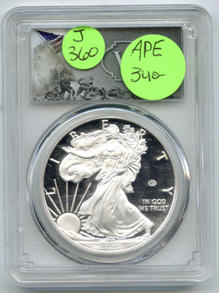 2020-W Proof Silver Eagle V75 Privy PCGS PR69 DCAM First Day Issue - J360