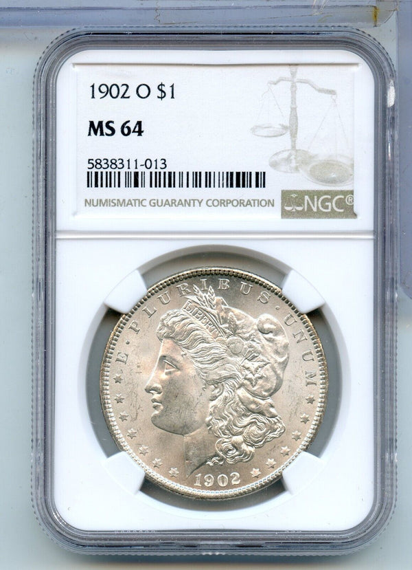 1902-O Morgan Silver Dollar NGC MS64 New Orleans Mint - KR894