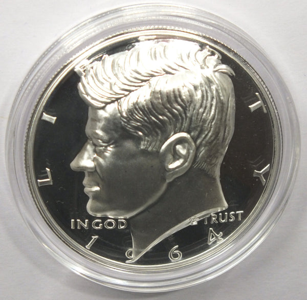 1964 Kennedy Half Dollar Motif 999 Silver 1 oz Domed Medal Repousse HR Round K28