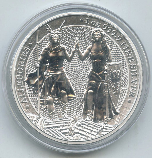 2023 Germania Allegories 999 Silver 1 oz Medal Galia & Germania Round DN621