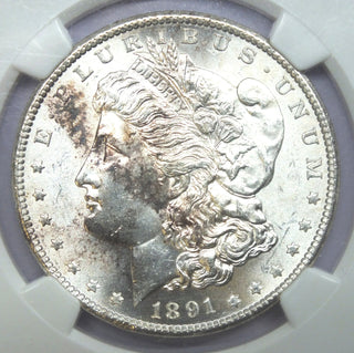 1891-S Morgan Silver Dollar NGC MS63 Certified Toning Toned San Francisco - J673