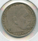 1938-B Germany 3rd Reich 2 Mark coin Deutsches Reich Paul Von Hindenburg - SS413