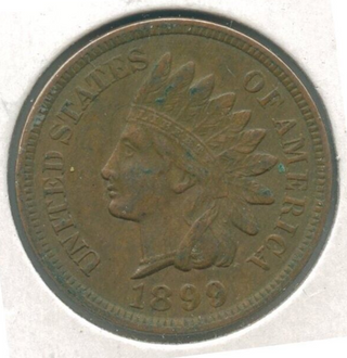 1899 Indian Head Cent Penny - Philadelphia Mint - ER191