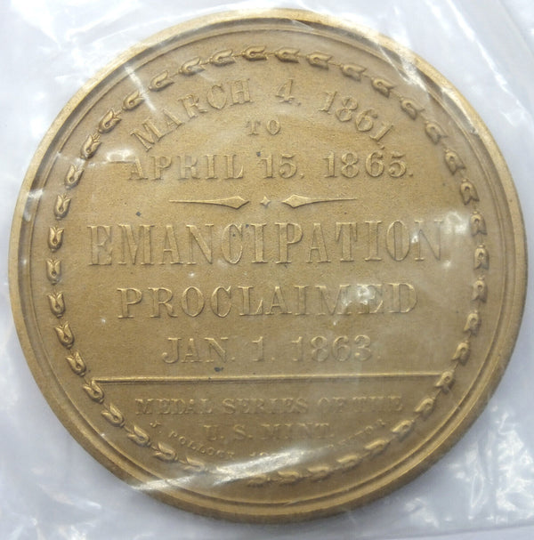 Abraham Lincoln Medal Emancipation Proclamation US Mint Sealed Round - K361