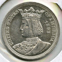 1893 Isabella Columbian Silver Quarter - United States of America - E746