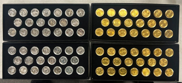 1999-2002 State Quarter Gold/Platinum Layered 80 Coin Set - SS216