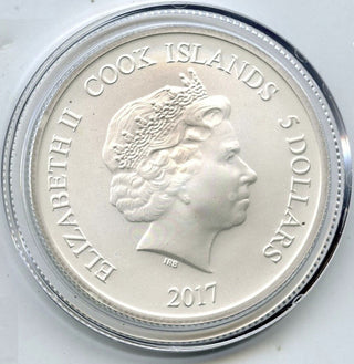 2017 Sean Monahan 9999 Silver 1 oz $5 Coin Upper Deck - Cook Islands - H809