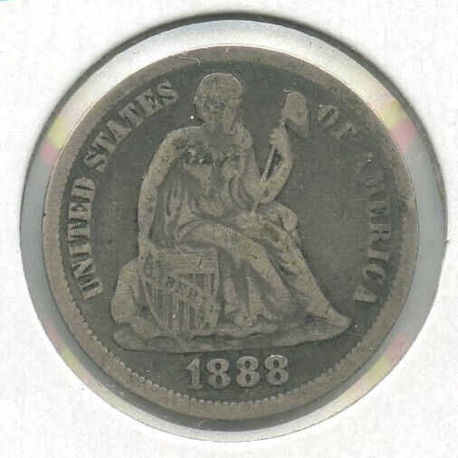 1888 Seated Liberty Silver Dime - Philadelphia Mint - DN735