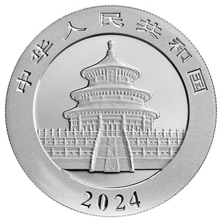2024 China Panda 30g Silver Ag 999 10 Yuan Coin BU Gem Uncirculated - JP643