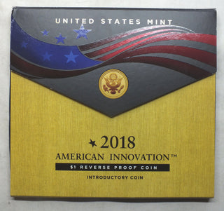 2018 American Innovation $1 Dollar Reverse Proof Coin Introductory US Mint J950