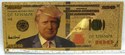 Donald Trump $100 Federal Reserve Note Novelty 24K Gold Foil Plated Bill GFN73