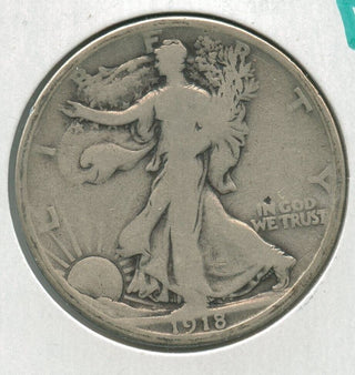 1918-D Silver Walking Liberty Half Dollar 50c Denver Mint  - SR209