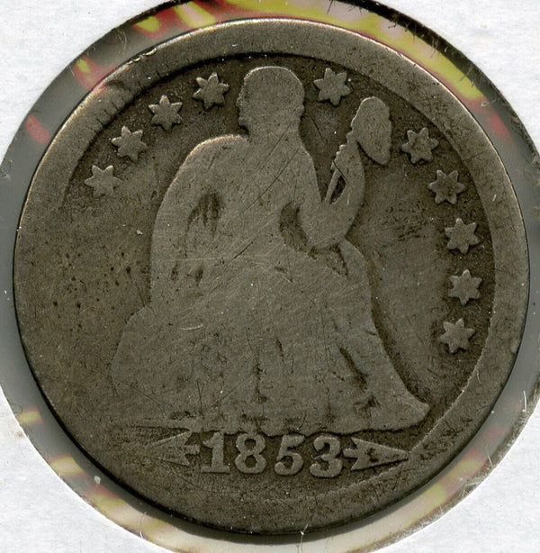 1853 Seated Liberty Dime - Arrows - Philadelphia Mint - A586