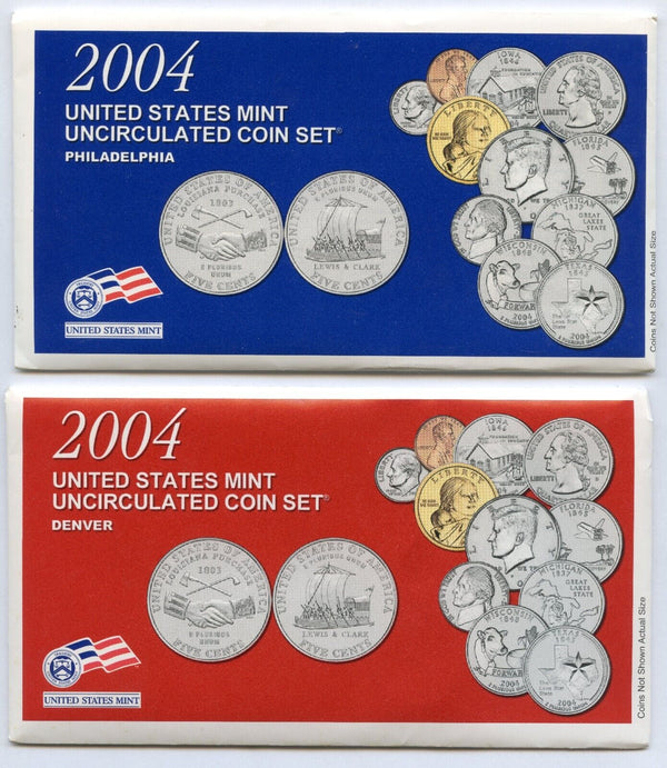 2004 P & D US Uncirculated Mint Set 20 Coin United States Philadelphia & Denver