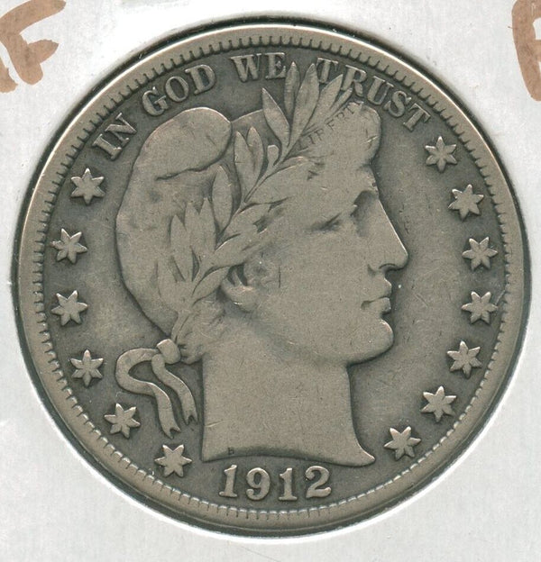 1912-P Silver Barber Half Dollar 50c Philadelphia Mint -SR354