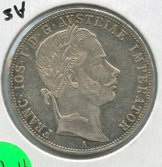 1860-A Austria Silver One Florin Coin Franz Joseph I - SR829