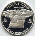 1988 Pegasus 999 Silver 1 oz Proof Medal Round Relief Canyon Mine - J598