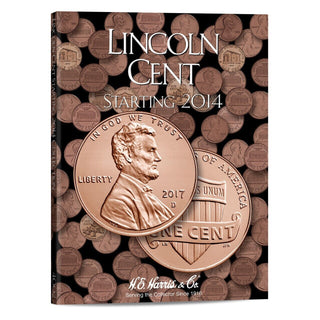 Coin Folder - Lincoln Cent Starting 2014 Penny Set - Harris Album 4002 Pennies