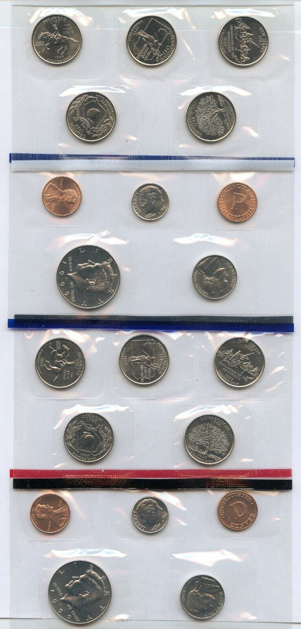 1999 US Uncirculated Mint Set 18 Coin United States Philadelphia Denver State