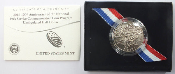 2016 National Park Centennial Uncirculated Half Dollar Coin - US Mint - J314