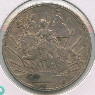 1913 Mexico Un Peso Caballito Silver Coin - SR11