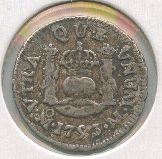 1753 Mo Mexico 1/2 Real Silver Coin Colonial Pillars Ferdin VI -SR12