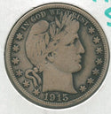 1915-S Silver Barber Half Dollar 50c San Francisco Mint  - SS807