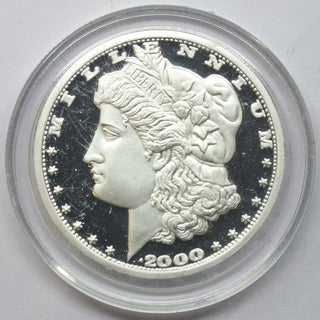 2000 Morgan Dollar Millennium Proof 999 Silver 1 oz Coin $1 Liberia - K27