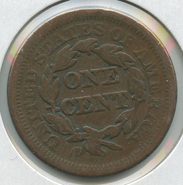 1851 Braided Hair Large Cent 1c Philadelphia Mint  - SS783