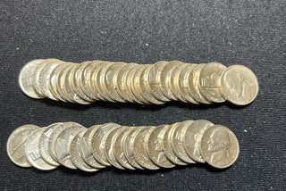 1964-P BU Jefferson Nickel $2 Roll Uncirculated Coins Philadelphia Mint-SS369