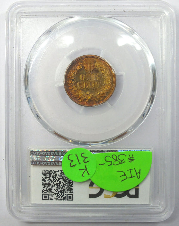 1889 Indian Head Cent Penny PCGS PR63 RB Certified - Toning Toned - K313