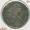 1806 MO TH Mexico Silver 8 Reales Coin Moneda Charles IV - SR626