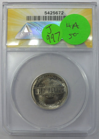 1981-D Jefferson Nickel ANACS MS63 Broadstruck - Denver Mint - J997